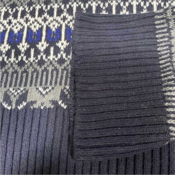 Aspen Crewneck Sweater Christmas Winter Reindeer Mens Size XL Blue White Cotton - Picture 5 of 6